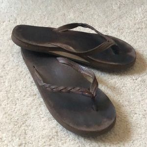 Rainbow flip flops (size medium)